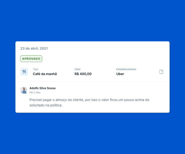 Gestão de Despesas e Reembolsos